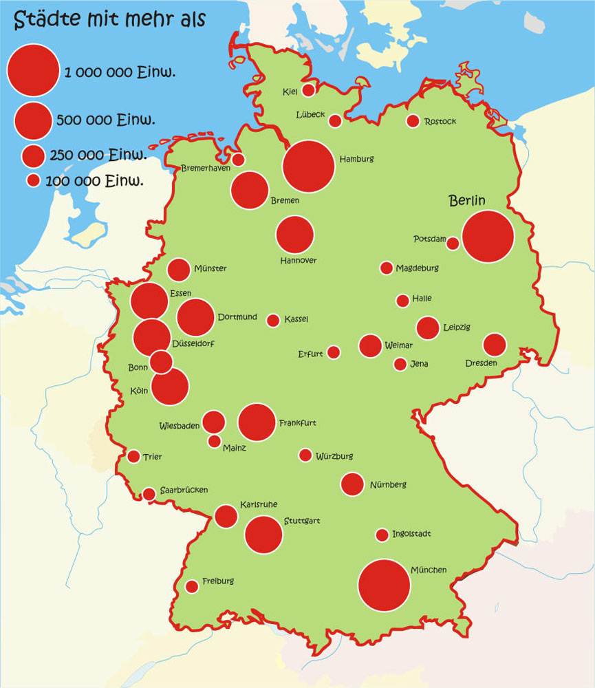 Carte Allemagne villes