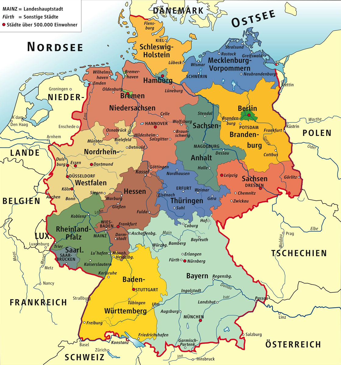 carte d allemagne